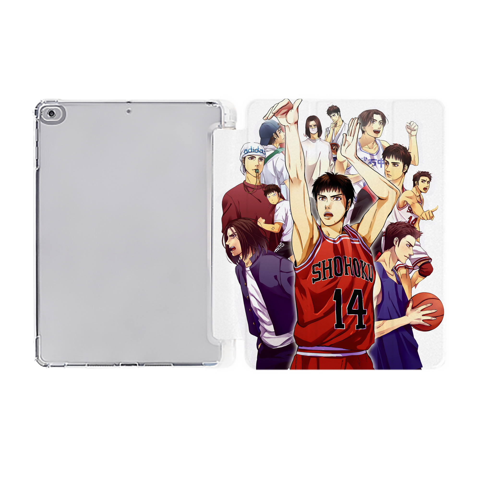 （画像用） SLAM DUNK／スラムダンク IPad ケース ペン収納付き 三つ折りスタンド PUレザー×シリコン 対応機種9.5/10.5/10.9インチ